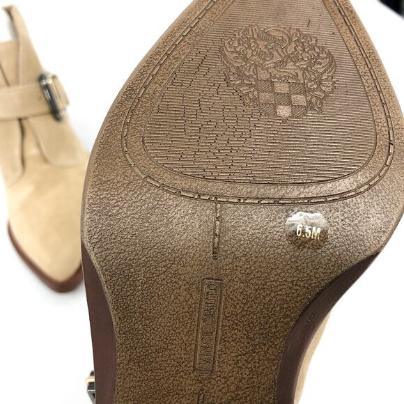 VINCE CAMUTO Women's Ashena Pointed Toe Ankle Boot 6.5 Taupe Suede NWOB - Picture 11 of 11